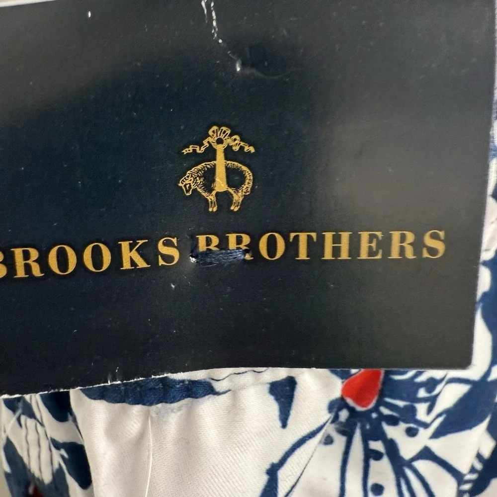 NWT Brooks Brothers Mens XL Hibiscus Floral Swim Trunks Swimsuit Shorts Pool